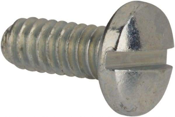 Value Collection - #3-48 UNC, 1/4" Length Under Head Slotted Drive Machine Screw - Binding Head, Grade J82 Steel, Zinc-Plated Finish, Without Washer - Benchmark Tooling