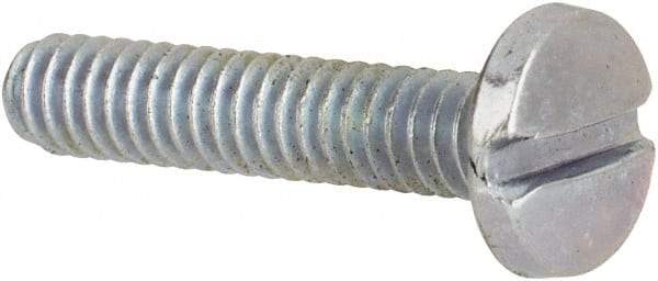 Value Collection - #3-48 UNC, 1/2" Length Under Head Slotted Drive Machine Screw - Binding Head, Grade J82 Steel, Zinc-Plated Finish, Without Washer - Benchmark Tooling