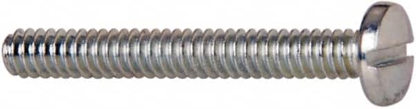Value Collection - #4-40 UNC, 1/8" Length Under Head Slotted Drive Machine Screw - Binding Head, Grade J82 Steel, Zinc-Plated Finish, Without Washer - Benchmark Tooling