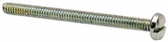 Value Collection - #4-40 UNC, 1-1/2" Length Under Head Slotted Drive Machine Screw - Binding Head, Grade J82 Steel, Zinc-Plated Finish, Without Washer - Benchmark Tooling