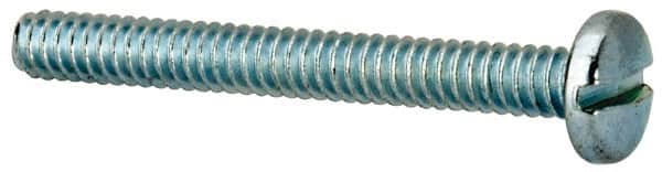 Value Collection - #6-32 UNC, 1-1/4" Length Under Head Slotted Drive Machine Screw - Binding Head, Grade J82 Steel, Zinc-Plated Finish, Without Washer - Benchmark Tooling
