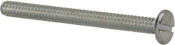 Value Collection - #6-32 UNC, 1-1/2" Length Under Head Slotted Drive Machine Screw - Binding Head, Grade J82 Steel, Zinc-Plated Finish, Without Washer - Benchmark Tooling
