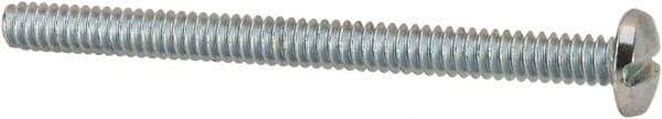Value Collection - #6-32 UNC, 1-3/4" Length Under Head Slotted Drive Machine Screw - Binding Head, Grade J82 Steel, Zinc-Plated Finish, Without Washer - Benchmark Tooling