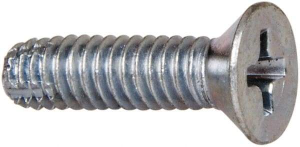 Value Collection - #8-32 UNC, 7/16" Length Under Head Slotted Drive Machine Screw - Binding Head, Grade J82 Steel, Zinc-Plated Finish, Without Washer - Benchmark Tooling
