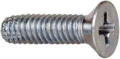 Value Collection - #8-32 UNC, 7/16" Length Under Head Slotted Drive Machine Screw - Binding Head, Grade J82 Steel, Zinc-Plated Finish, Without Washer - Benchmark Tooling