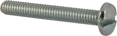 Value Collection - #8-32 UNC, 1-1/4" Length Under Head Slotted Drive Machine Screw - Binding Head, Grade J82 Steel, Zinc-Plated Finish, Without Washer - Benchmark Tooling