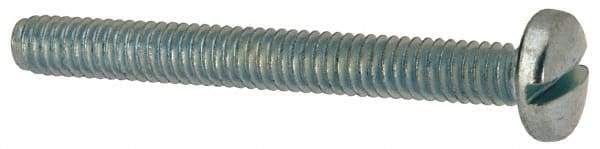 Value Collection - #8-32 UNC, 1-1/2" Length Under Head Slotted Drive Machine Screw - Binding Head, Grade J82 Steel, Zinc-Plated Finish, Without Washer - Benchmark Tooling