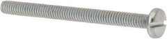 Value Collection - #8-32 UNC, 2" Length Under Head Slotted Drive Machine Screw - Binding Head, Grade J82 Steel, Zinc-Plated Finish, Without Washer - Benchmark Tooling