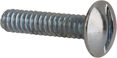 Value Collection - #4-40 UNC, 1/2" Length Under Head Slotted Drive Machine Screw - Truss Head, Grade J82 Steel, Zinc-Plated Finish, Without Washer - Benchmark Tooling