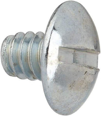 Value Collection - #10-24 UNC, 1/4" Length Under Head Slotted Drive Machine Screw - Truss Head, Grade J82 Steel, Zinc-Plated Finish, Without Washer - Benchmark Tooling