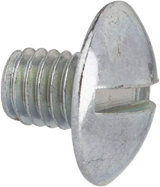 Value Collection - #10-32 UNF, 1/4" Length Under Head Slotted Drive Machine Screw - Truss Head, Grade J82 Steel, Zinc-Plated Finish, Without Washer - Benchmark Tooling
