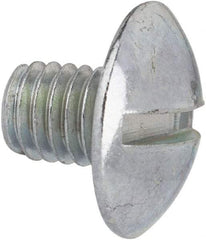 Value Collection - #10-32 UNF, 1/4" Length Under Head Slotted Drive Machine Screw - Truss Head, Grade J82 Steel, Zinc-Plated Finish, Without Washer - Benchmark Tooling