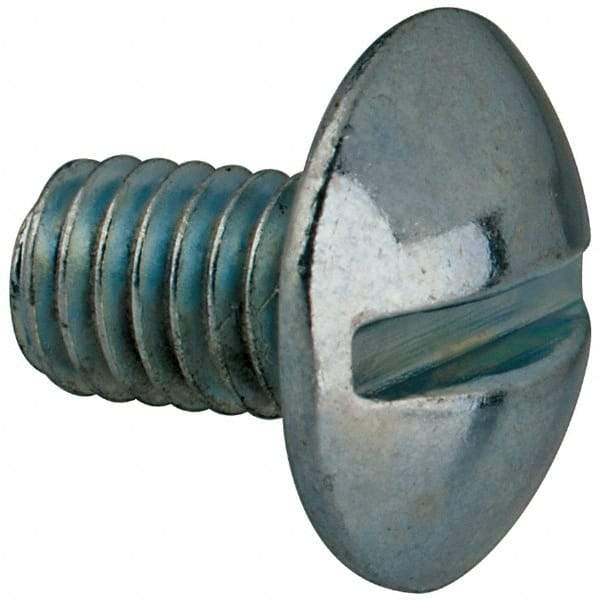 Value Collection - #10-32 UNF, 5/16" Length Under Head Slotted Drive Machine Screw - Truss Head, Grade J82 Steel, Zinc-Plated Finish, Without Washer - Benchmark Tooling