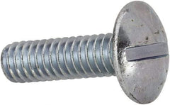 Value Collection - #12-24 UNC, 3/4" Length Under Head Slotted Drive Machine Screw - Truss Head, Grade J82 Steel, Zinc-Plated Finish, Without Washer - Benchmark Tooling
