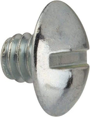 Value Collection - 1/4-20 UNC, 1/4" Length Under Head Slotted Drive Machine Screw - Truss Head, Grade J82 Steel, Zinc-Plated Finish, Without Washer - Benchmark Tooling