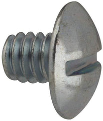 Value Collection - 1/4-20 UNC, 5/16" Length Under Head Slotted Drive Machine Screw - Truss Head, Grade J82 Steel, Zinc-Plated Finish, Without Washer - Benchmark Tooling