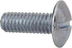 Value Collection - 5/16-18 UNC, 7/8" Length Under Head Slotted Drive Machine Screw - Truss Head, Grade J82 Steel, Zinc-Plated Finish, Without Washer - Benchmark Tooling