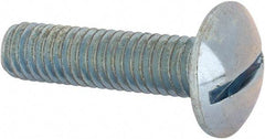 Value Collection - 3/8-16 UNC, 1-1/2" Length Under Head Slotted Drive Machine Screw - Truss Head, Grade J82 Steel, Zinc-Plated Finish, Without Washer - Benchmark Tooling