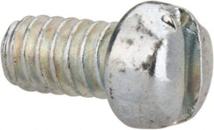 Value Collection - #3-48 UNC, 3/16" Length Under Head Slotted Drive Machine Screw - Fillister Head, Grade J82 Steel, Zinc-Plated Finish, Without Washer - Benchmark Tooling