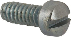 Value Collection - #3-48 UNC, 1/4" Length Under Head Slotted Drive Machine Screw - Fillister Head, Grade J82 Steel, Zinc-Plated Finish, Without Washer - Benchmark Tooling