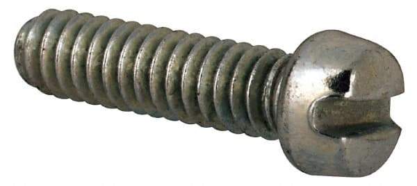 Value Collection - #3-48 UNC, 3/8" Length Under Head Slotted Drive Machine Screw - Fillister Head, Grade J82 Steel, Zinc-Plated Finish, Without Washer - Benchmark Tooling