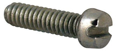 Value Collection - #3-48 UNC, 3/8" Length Under Head Slotted Drive Machine Screw - Fillister Head, Grade J82 Steel, Zinc-Plated Finish, Without Washer - Benchmark Tooling