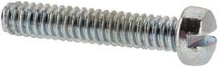Value Collection - #3-48 UNC, 1/2" Length Under Head Slotted Drive Machine Screw - Fillister Head, Grade J82 Steel, Zinc-Plated Finish, Without Washer - Benchmark Tooling
