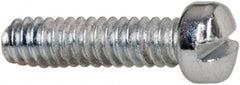 Value Collection - #4-40 UNC, 7/16" Length Under Head Slotted Drive Machine Screw - Fillister Head, Grade J82 Steel, Zinc-Plated Finish, Without Washer - Benchmark Tooling
