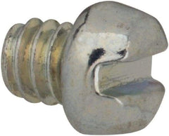 Value Collection - #5-40 UNC, 1/8" Length Under Head Slotted Drive Machine Screw - Fillister Head, Grade J82 Steel, Zinc-Plated Finish, Without Washer - Benchmark Tooling