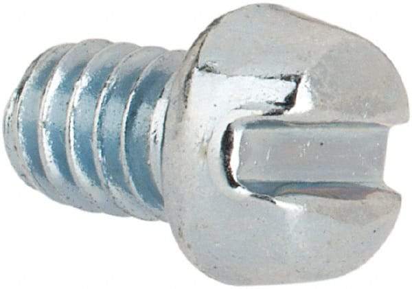Value Collection - #5-40 UNC, 3/16" Length Under Head Slotted Drive Machine Screw - Fillister Head, Grade J82 Steel, Zinc-Plated Finish, Without Washer - Benchmark Tooling