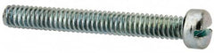 Value Collection - #5-40 UNC, 1" Length Under Head Slotted Drive Machine Screw - Fillister Head, Grade J82 Steel, Zinc-Plated Finish, Without Washer - Benchmark Tooling