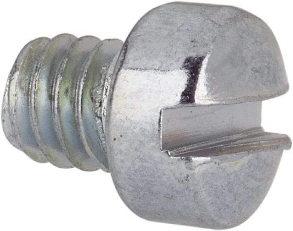 Value Collection - #8-32 UNC, 3/16" Length Under Head Slotted Drive Machine Screw - Fillister Head, Grade J82 Steel, Zinc-Plated Finish, Without Washer - Benchmark Tooling