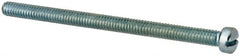 Value Collection - #8-32 UNC, 2-1/2" Length Under Head Slotted Drive Machine Screw - Fillister Head, Grade J82 Steel, Zinc-Plated Finish, Without Washer - Benchmark Tooling