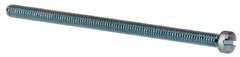 Value Collection - #8-32 UNC, 3" Length Under Head Slotted Drive Machine Screw - Fillister Head, Grade J82 Steel, Zinc-Plated Finish, Without Washer - Benchmark Tooling