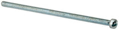 Value Collection - #8-32 UNC, 3-1/2" Length Under Head Slotted Drive Machine Screw - Fillister Head, Grade J82 Steel, Zinc-Plated Finish, Without Washer - Benchmark Tooling