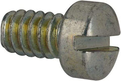 Value Collection - #10-24 UNC, 5/16" Length Under Head Slotted Drive Machine Screw - Fillister Head, Grade J82 Steel, Zinc-Plated Finish, Without Washer - Benchmark Tooling