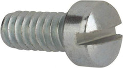 Value Collection - #10-24 UNC, 7/16" Length Under Head Slotted Drive Machine Screw - Fillister Head, Grade J82 Steel, Zinc-Plated Finish, Without Washer - Benchmark Tooling