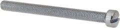 Value Collection - #10-32 UNF, 2-1/4" Length Under Head Slotted Drive Machine Screw - Fillister Head, Grade J82 Steel, Zinc-Plated Finish, Without Washer - Benchmark Tooling