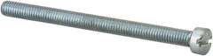 Value Collection - #10-32 UNF, 2-1/2" Length Under Head Slotted Drive Machine Screw - Fillister Head, Grade J82 Steel, Zinc-Plated Finish, Without Washer - Benchmark Tooling