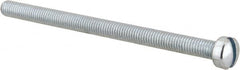 Value Collection - #10-32 UNF, 3" Length Under Head Slotted Drive Machine Screw - Fillister Head, Grade J82 Steel, Zinc-Plated Finish, Without Washer - Benchmark Tooling