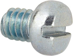 Value Collection - #12-24 UNC, 1/4" Length Under Head Slotted Drive Machine Screw - Fillister Head, Grade J82 Steel, Zinc-Plated Finish, Without Washer - Benchmark Tooling