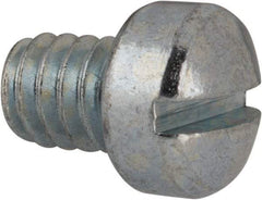 Value Collection - 1/4-20 UNC, 5/16" Length Under Head Slotted Drive Machine Screw - Fillister Head, Grade J82 Steel, Zinc-Plated Finish, Without Washer - Benchmark Tooling
