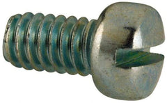 Value Collection - 1/4-20 UNC, 7/16" Length Under Head Slotted Drive Machine Screw - Fillister Head, Grade J82 Steel, Zinc-Plated Finish, Without Washer - Benchmark Tooling