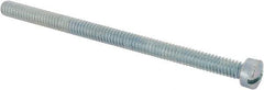 Value Collection - 1/4-20 UNC, 4" Length Under Head Slotted Drive Machine Screw - Fillister Head, Grade J82 Steel, Zinc-Plated Finish, Without Washer - Benchmark Tooling