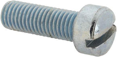 Value Collection - 1/4-28 UNF, 3/4" Length Under Head Slotted Drive Machine Screw - Fillister Head, Grade J82 Steel, Zinc-Plated Finish, Without Washer - Benchmark Tooling