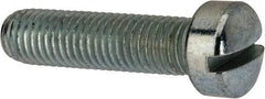 Value Collection - 1/4-28 UNF, 1" Length Under Head Slotted Drive Machine Screw - Fillister Head, Grade J82 Steel, Zinc-Plated Finish, Without Washer - Benchmark Tooling