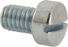 Value Collection - 5/16-18 UNC, 1/2" Length Under Head Slotted Drive Machine Screw - Fillister Head, Grade J82 Steel, Zinc-Plated Finish, Without Washer - Benchmark Tooling
