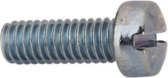 Value Collection - 5/16-18 UNC, 7/8" Length Under Head Slotted Drive Machine Screw - Fillister Head, Grade J82 Steel, Zinc-Plated Finish, Without Washer - Benchmark Tooling
