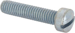 Value Collection - 5/16-18 UNC, 1-1/2" Length Under Head Slotted Drive Machine Screw - Fillister Head, Grade J82 Steel, Zinc-Plated Finish, Without Washer - Benchmark Tooling