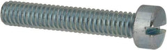 Value Collection - 5/16-18 UNC, 1-3/4" Length Under Head Slotted Drive Machine Screw - Fillister Head, Grade J82 Steel, Zinc-Plated Finish, Without Washer - Benchmark Tooling
